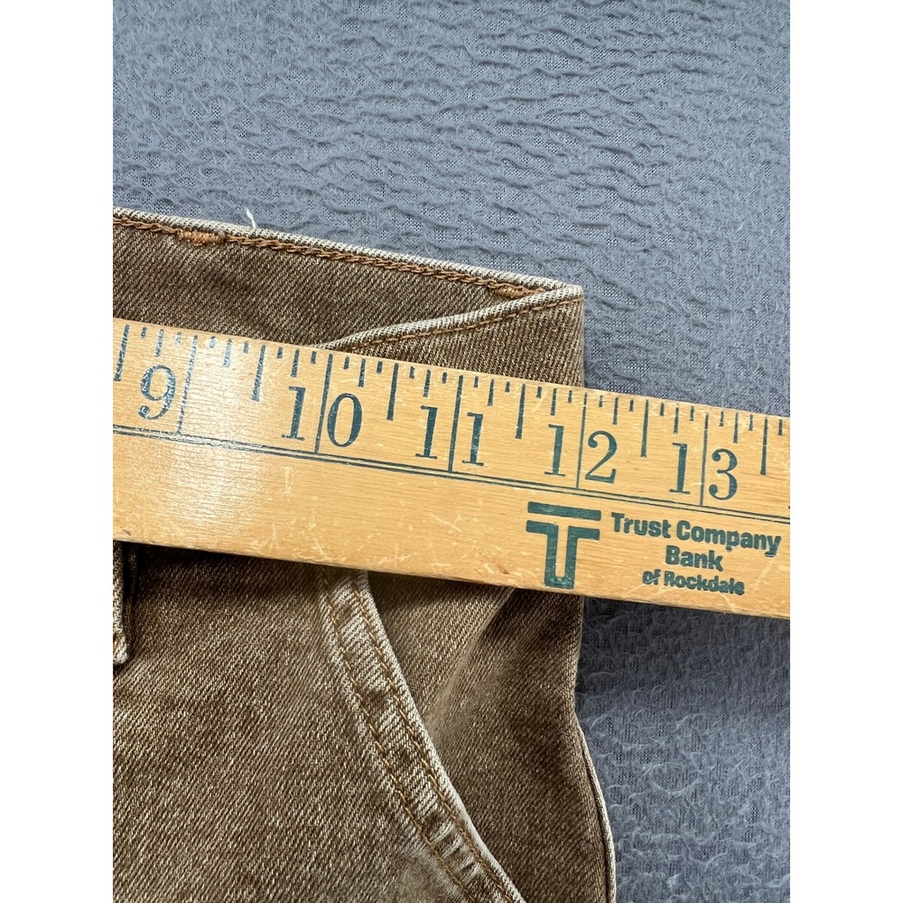 Wrangler Jeans Women's Size 25 Tan Brown Wide Leg Crop High Rise Patch Pocket - Picture 5 of 14